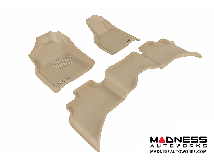 Dodge RAM 1500 Quad Cab Floor Mats (Set of 3) - Tan by 3D MAXpider